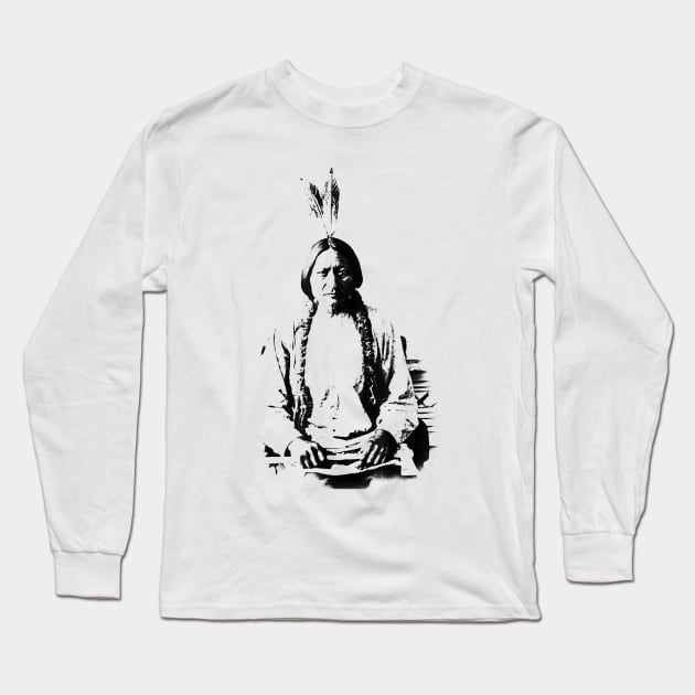 Sitting Bull Native American Indian Long Sleeve T-Shirt by chuongmacyfersfw